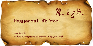 Magyarosi Áron névjegykártya